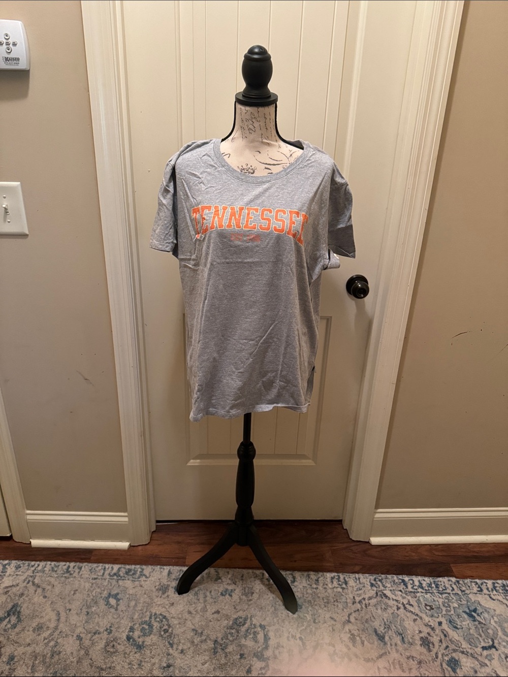 Gildan Tennessee Gray T-Shirt with Orange Logo